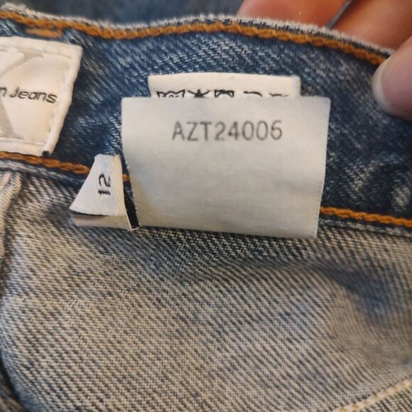 Calvin Klein Jeans Women 12 Double Stone Wash Mom Easy Fit Zipper Fly Straight - Picture 13 of 13